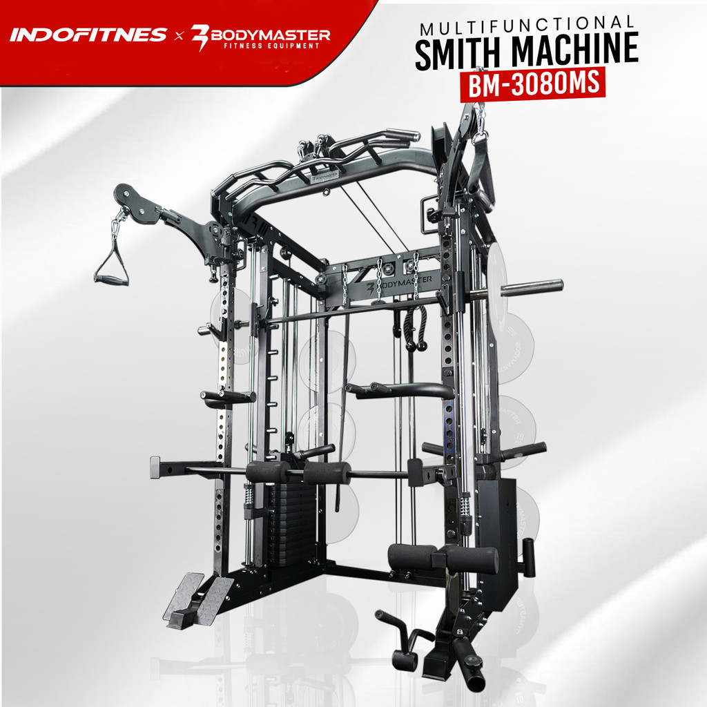 BODYMASTER Smith Machine Functional Trainer BM-3080MS - Squat Power Rack Bench Press Cable