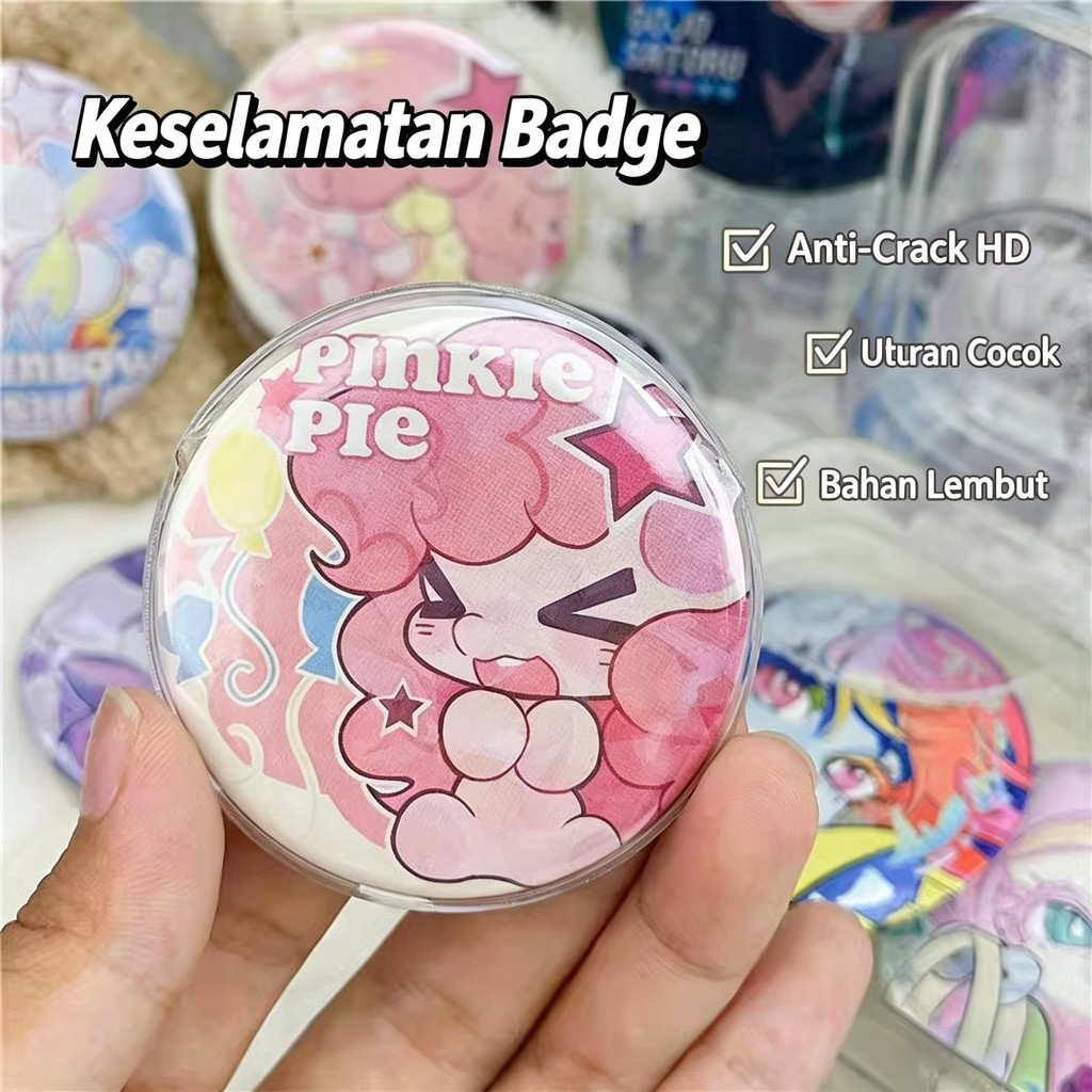 (10PCS)Cover Badge 58mm Protector Pelindung Pin Badge - PVC Anti Gores Transparan Pouch Badge