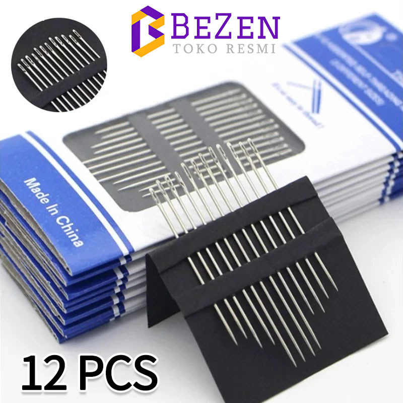 Jarum Jahit Tangan Praktis Isi 12PCS Set Alat Jahit Portable / Jarum Benang Jahit Manual / Jarum Jah