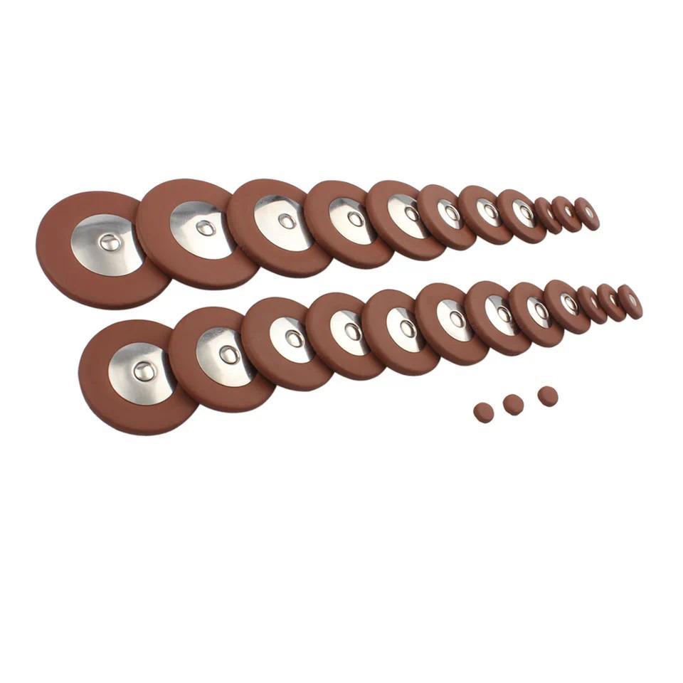 25pcs Tenor/Alto/Soprano Saxophone Leather Pad Replacement Leather Pipe Music Pad Woodwind Accessori