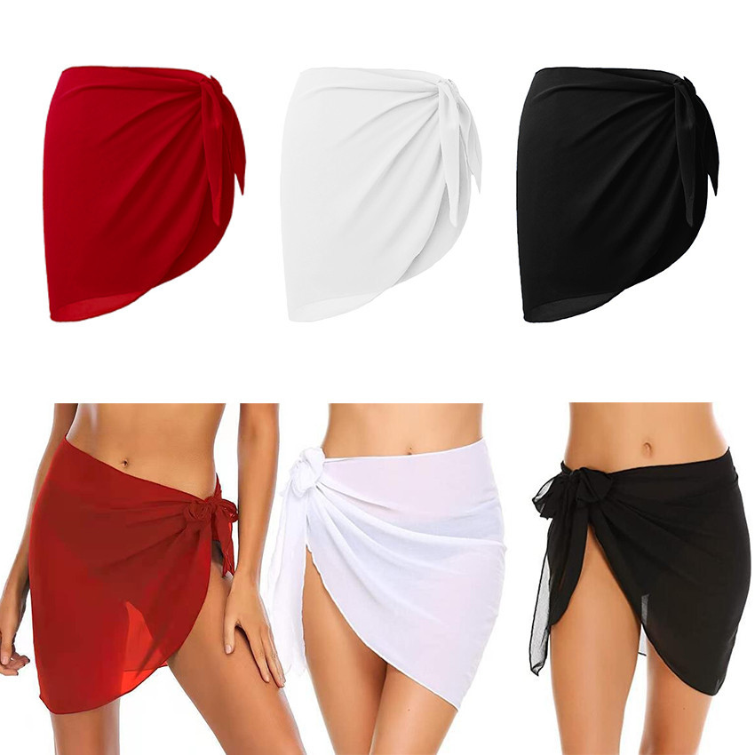 Rok Pantai Wanita Pendek Cover Up Skirt Outer Beachwear Sarung Bikini Rok Luaran Rok Belly Dance