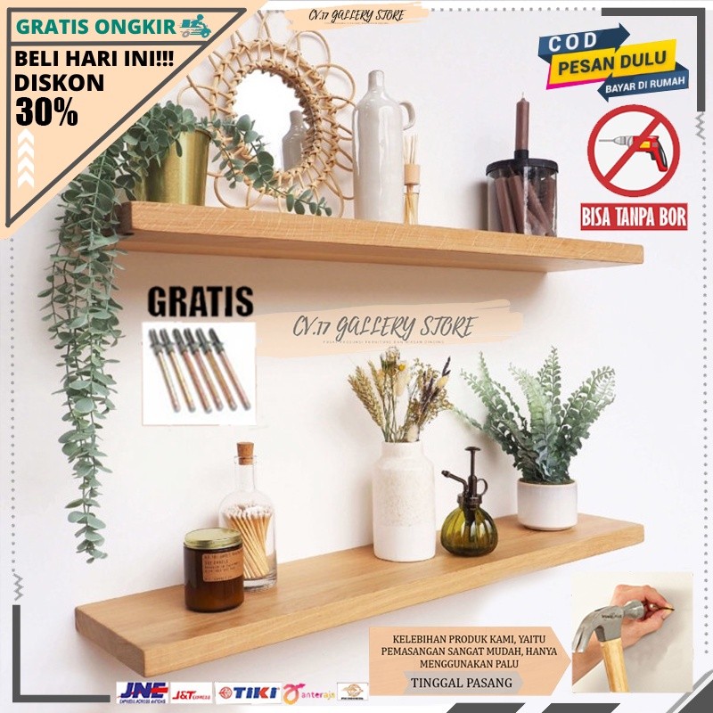 WS - Papan Rak Tak Hiasan Ambalan Hambalan Tempat penyimpanan Buku Bunga make up Makeup Kosmetik Bum