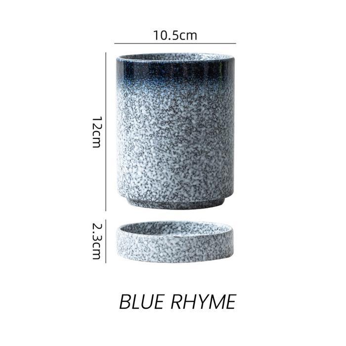 Mori Cutlery Holder / Wadah Tempat Sendok Garpu Keramik Jepang Unik - Blue Rhyme