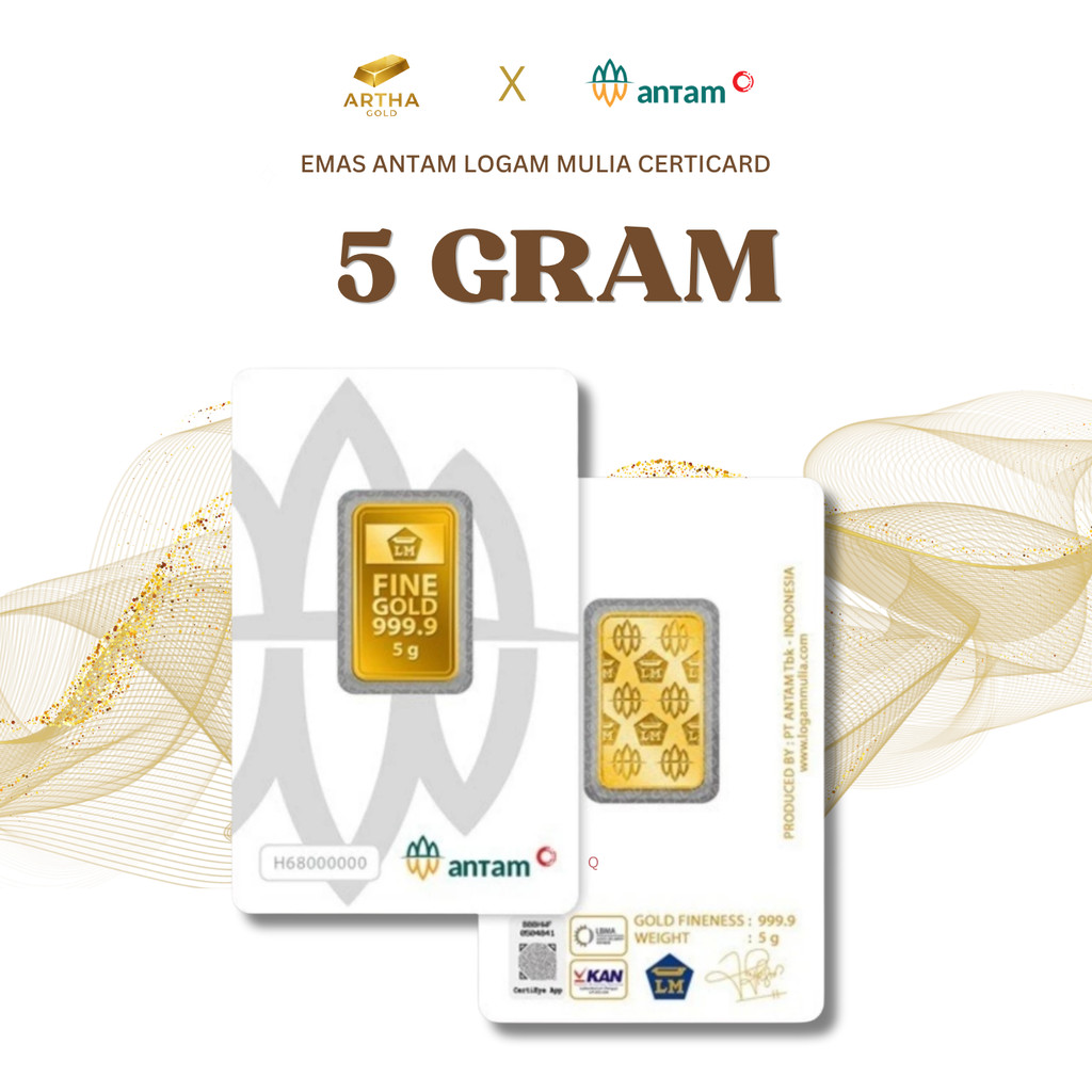 Emas ANTAM  5 gr - Certicard