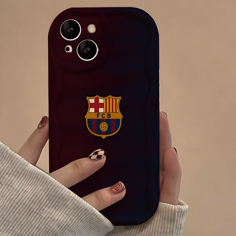 Casing iPhone Redmi Logo Fc Barcelona Untuk iPhone 16 15 14 13 12 11 Mini Pro E MAX Untuk Redmi 9A 1