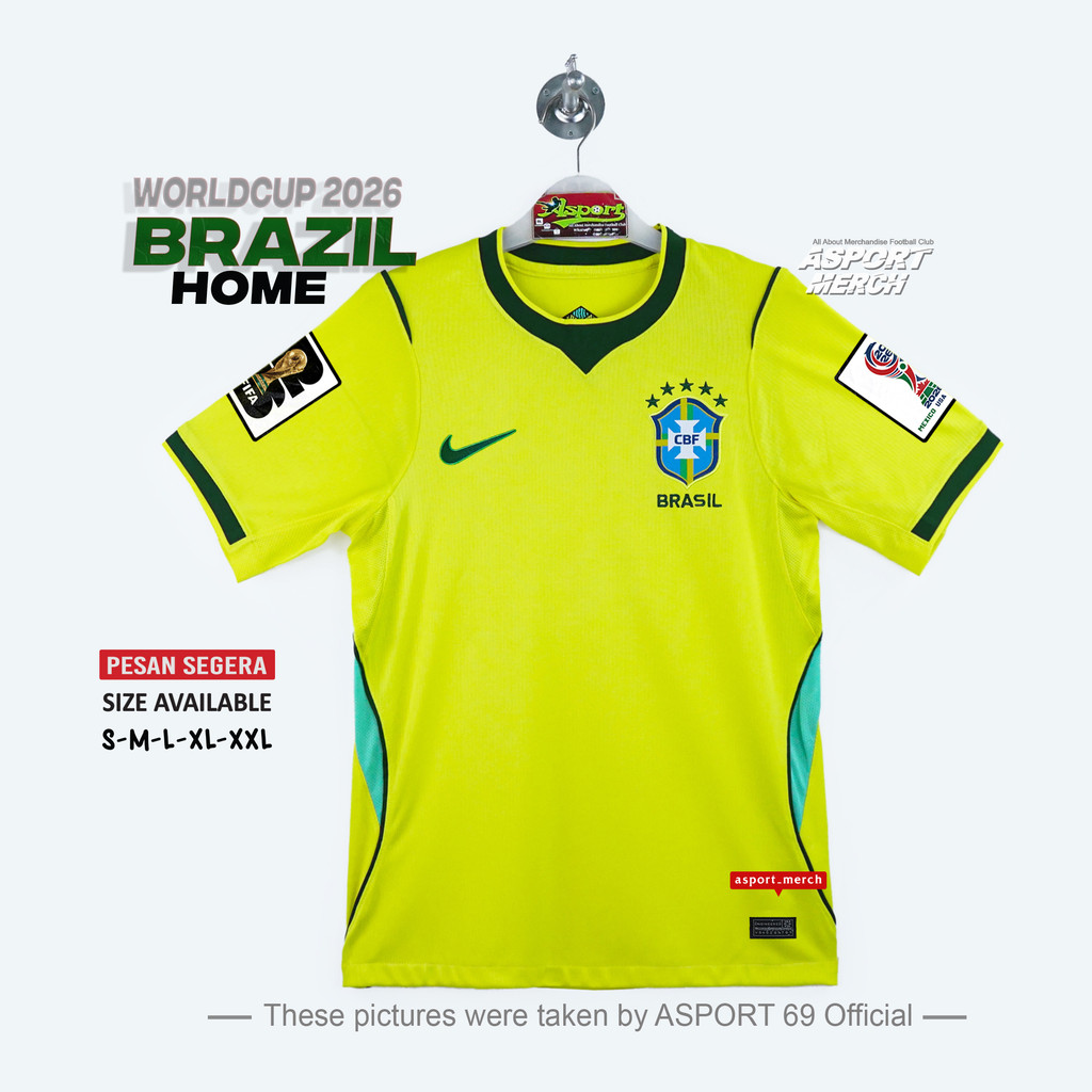 JERSEY BRAZIL HOME 2026 PILDUN FANS VERSION TERBARU BRAZIL HOME 26 WORLDCUP