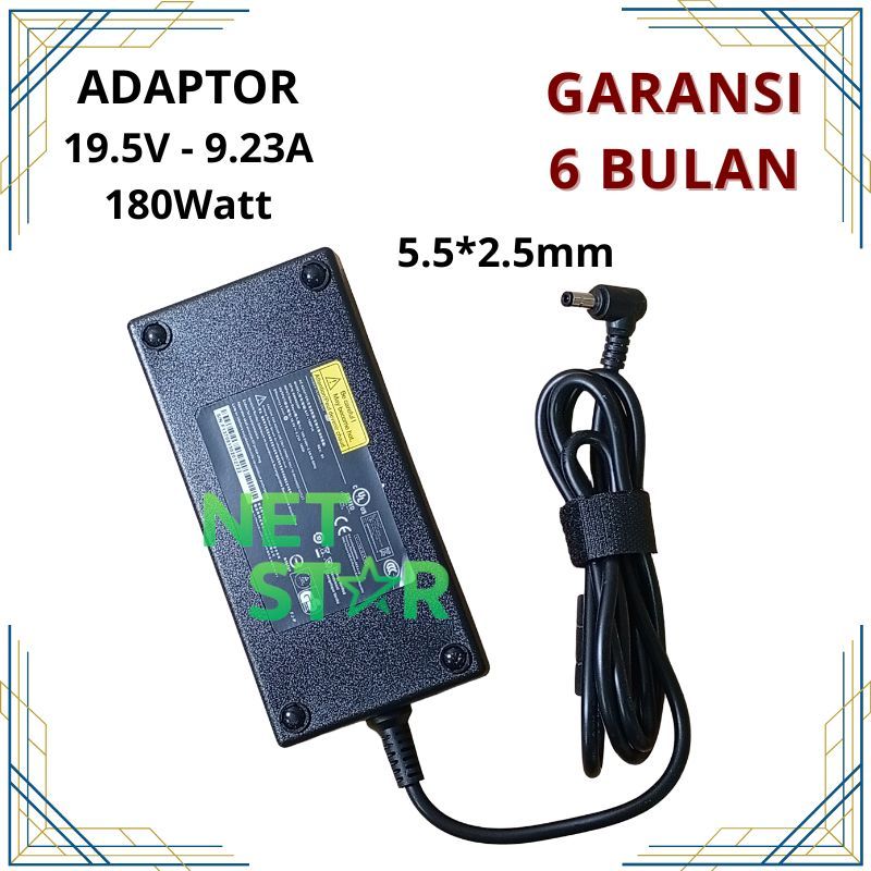Adaptor Charger CHICONY A15-180P1A 19.5V  9.23A 180W DC 5.5*2.5mm -NSTAR