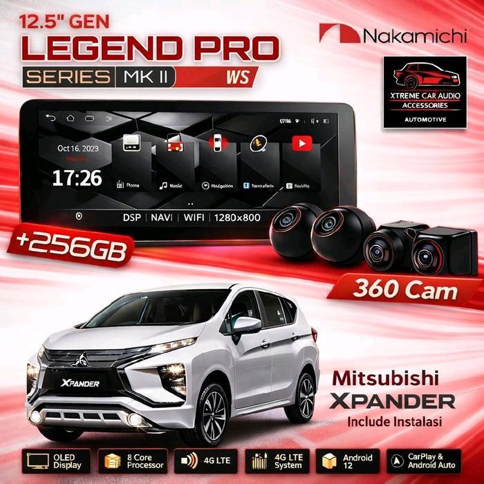 Nakamichi Legend PRO MK2 Wide Screen 8/256GB QLED OEM FIT XPANDER Android 12 Snapdragon665 Carplay &