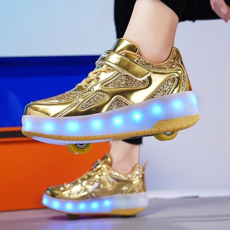 SALE 6.6 (COD) Sepatu Roda Anak Laki-laki dan Perempuan Roda Ganda Sneakers Otomatis Tak Terlihat Se