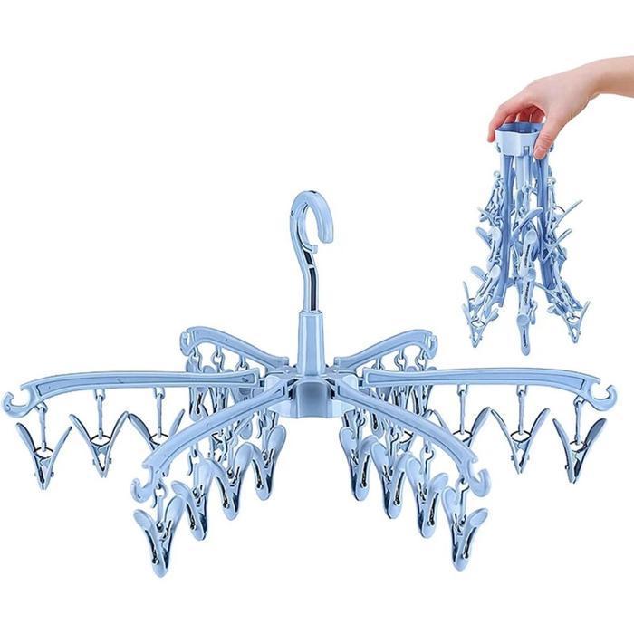 Hanger Clips besi 26 jepitan/ Gantungan Jepit plastik 24 jepit Jemuran baju Anak Kaos Kaki CD Bra - 