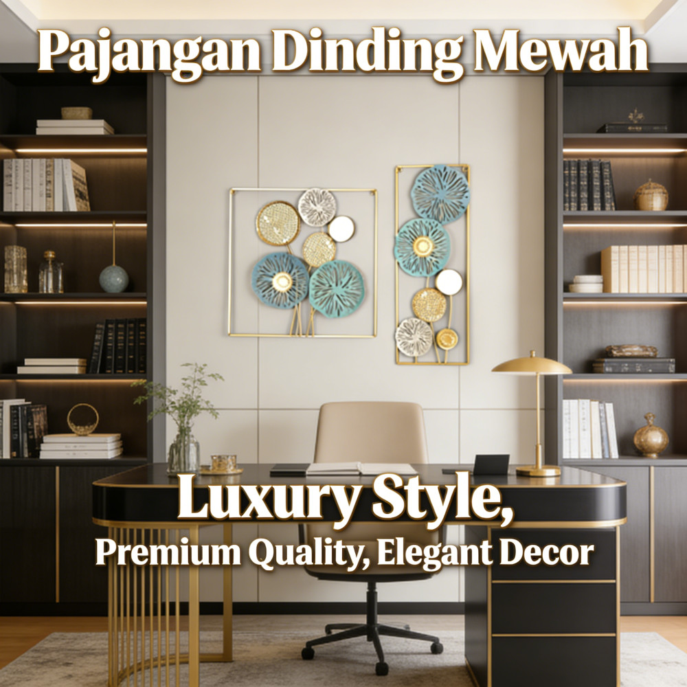 Dinding Pajangan Hiasan Mewah Wall Decor / Pajangan Dinding Dinding Emas