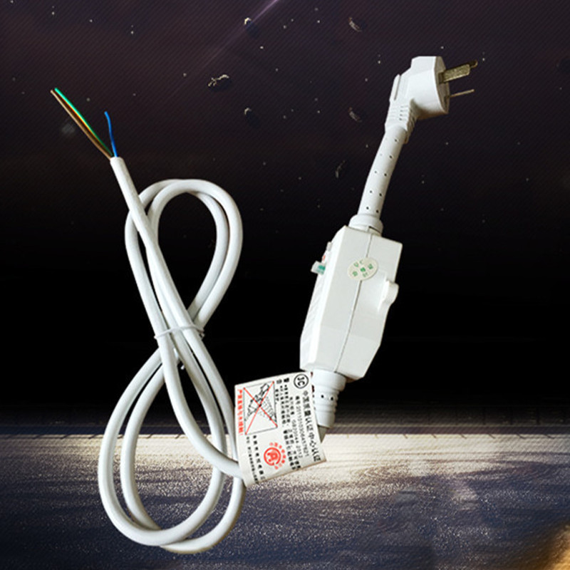 Kabel ELCB Anti Kontak Water Heater 10A Steker Pengaman Arus Listrik AC 220V Pemutus Arus Otomatis