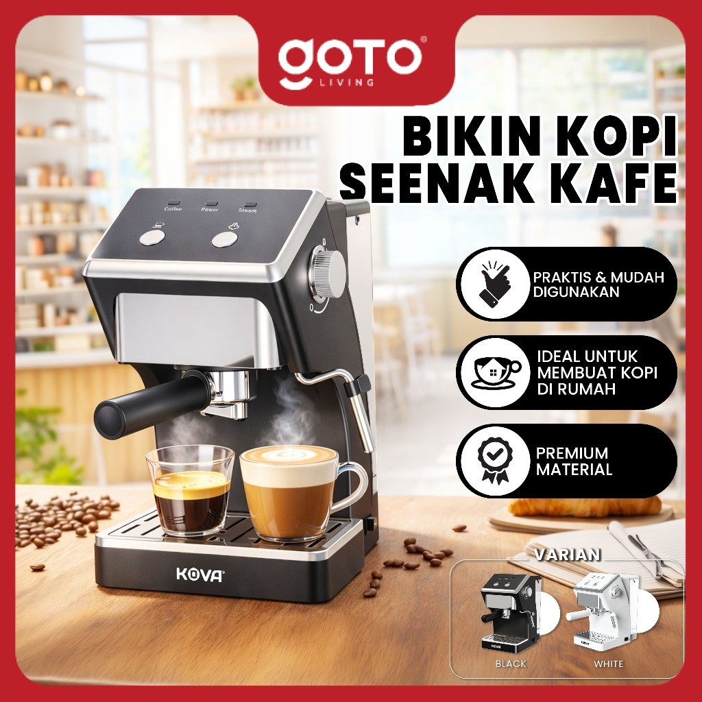 [COD] Kova Prezzo Coffee Grinder Mesin Pembuat Kopi Espresso 1.5L