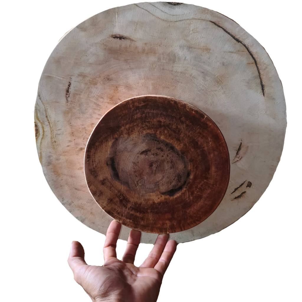 PROMO Talenan Daging kayu Bulat Jumbo Talenan Jagal 35 cm