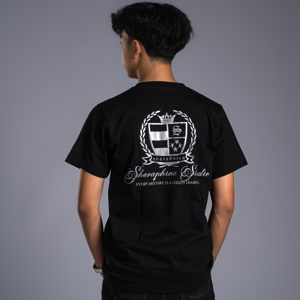 Sheraphine Studios - Tshirt Reguler Cotton Combed 20s Lesson Hitam & Putih
