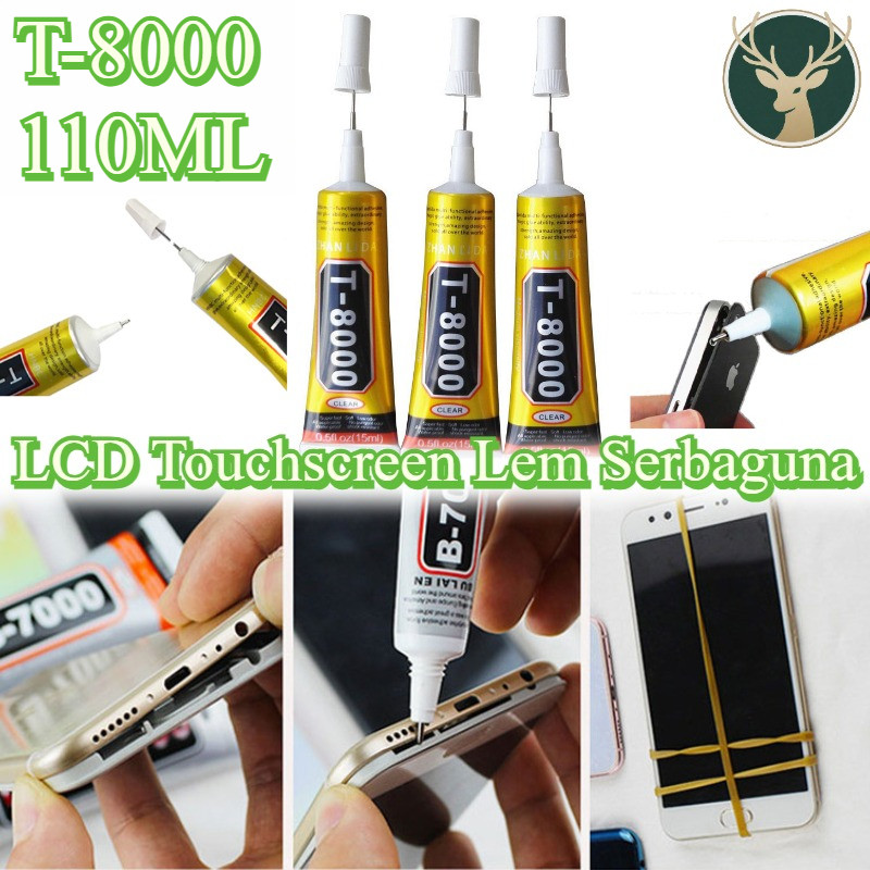 110ml Lem T-8000 Perekat Bening/ Lem Touchscreen LCD HP/ LCD Touchscreen Lem Serbaguna/ Lem Casing/ 