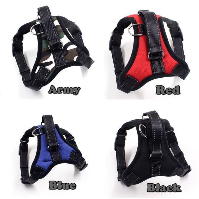 PL024 Dog Body Harness (Size S) Tali Badan Anjing Harness Anjing Kuat - Blue