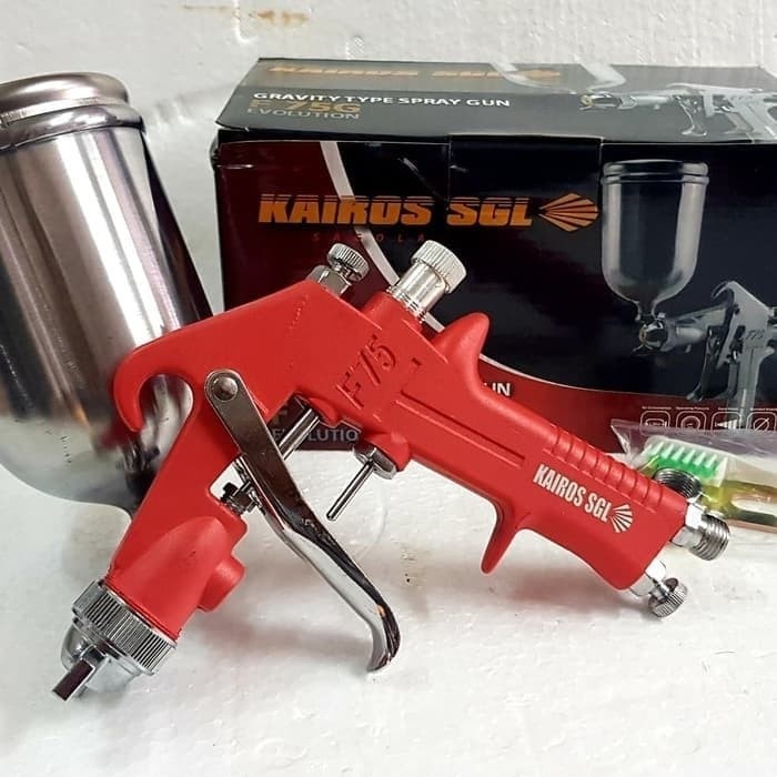DIMSTORE Kairos SGL Alat Semprot Cat Air Spray Gun F-75G 400 CC