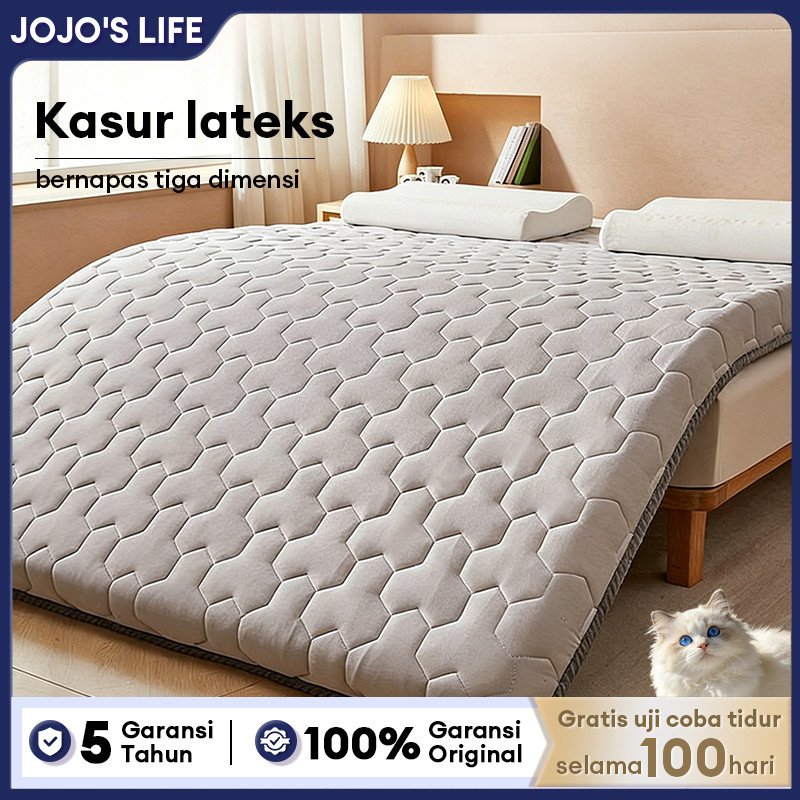 Kasur Lipat Latex Ukuran 160x200 Dan 180x200cm Tebal Dan Lembut Kasur Lantai Cocok Untuk Mahasiswa D