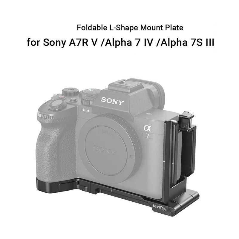 SmallRig Foldable L-Shape Mount Plate for Sony Alpha 7R V / Alpha 7 IV / Alpha 7S III Arca-Swiss Por