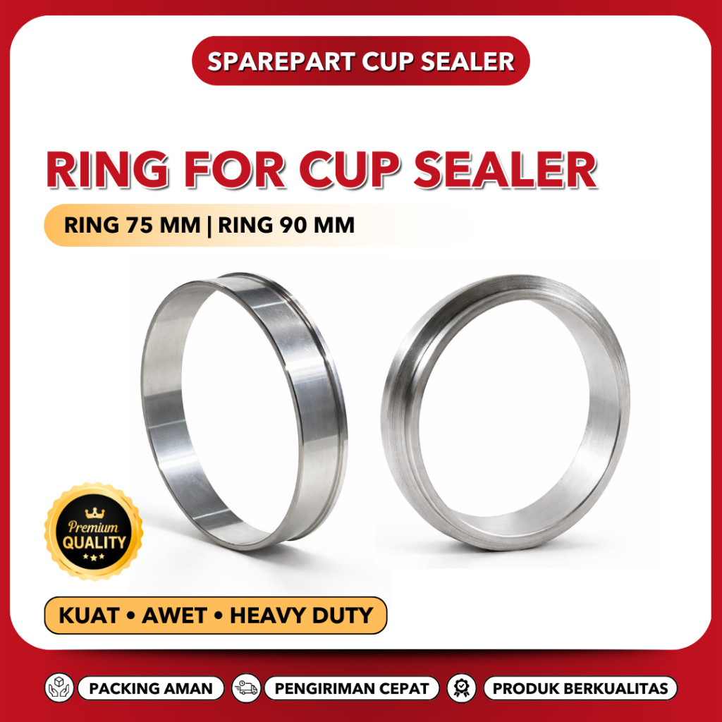 Ring Cup Sealer 90mm & 75mm Stainless | Sparepart Mesin Press Gelas Plastik