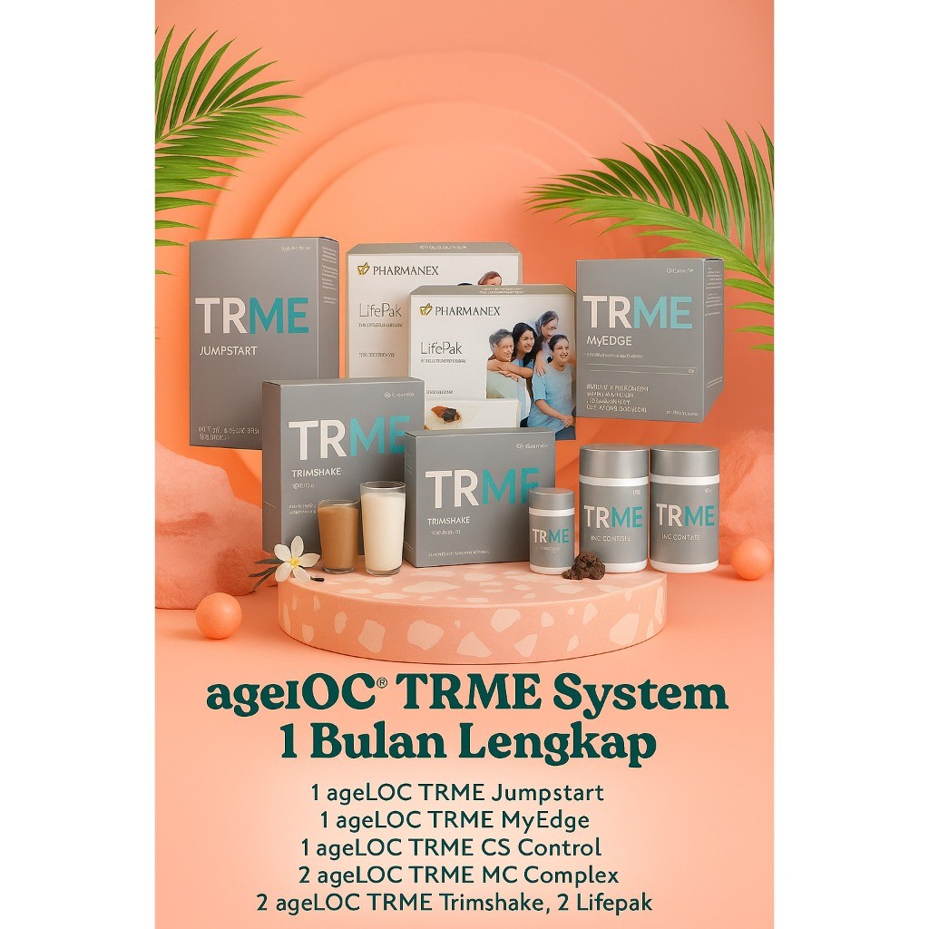 [ GLOW MART ] ageLOC® TRME System 1 Bulan Sistem Paket Diet 30 Hari Lengkap new pack TR90 TWS Pengel