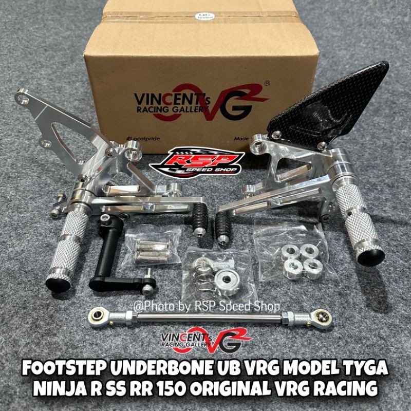 FOOTSTEP UNDERBONE UB VRG MODEL TYGA NINJA R SS RR NEW OLD ZX CBU 150 ORIGINAL VINCENT'S RACING GALL