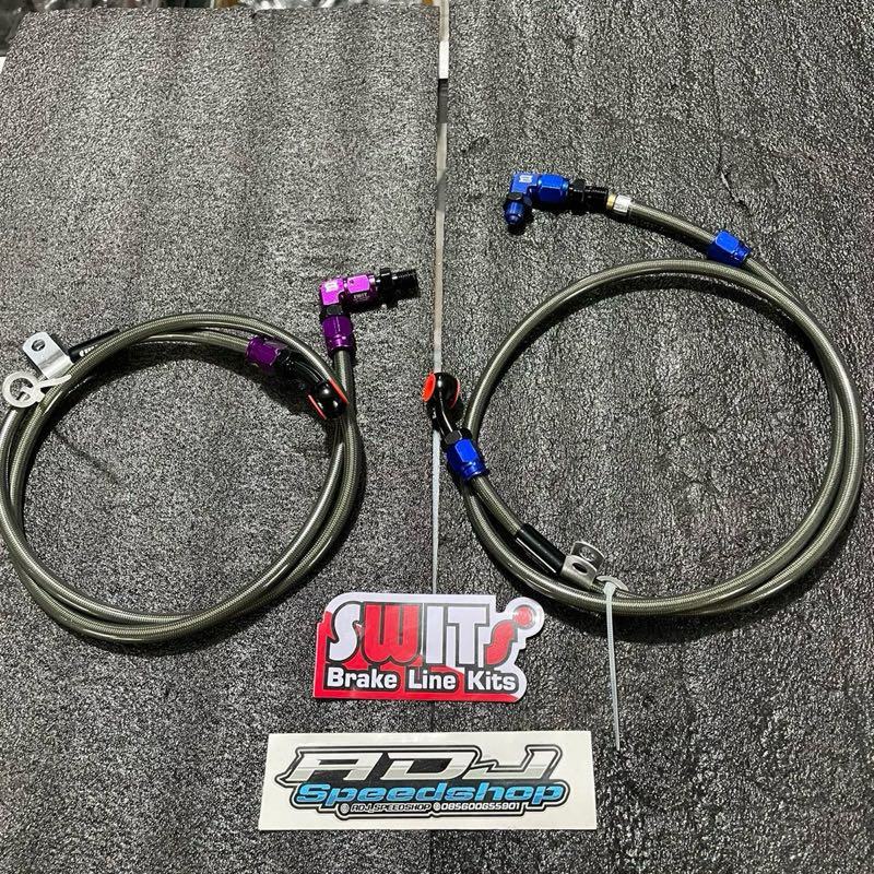 Swit Selang Rem Carbon Swit 90 Derajat Universal All Motor Panjang 90cm SELANG REM 90 derajat 90cm