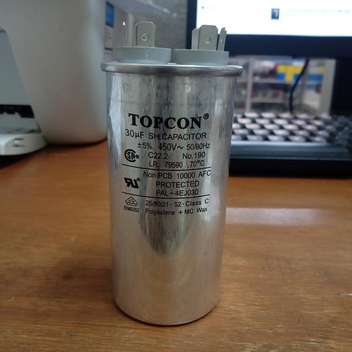 Kapasitor AC 30uf 450 Vac Topcon