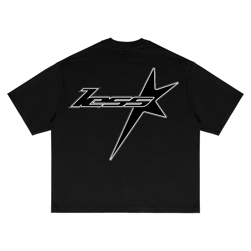 Boxy Tshirt Lavons Heavyweight 22s Hitam