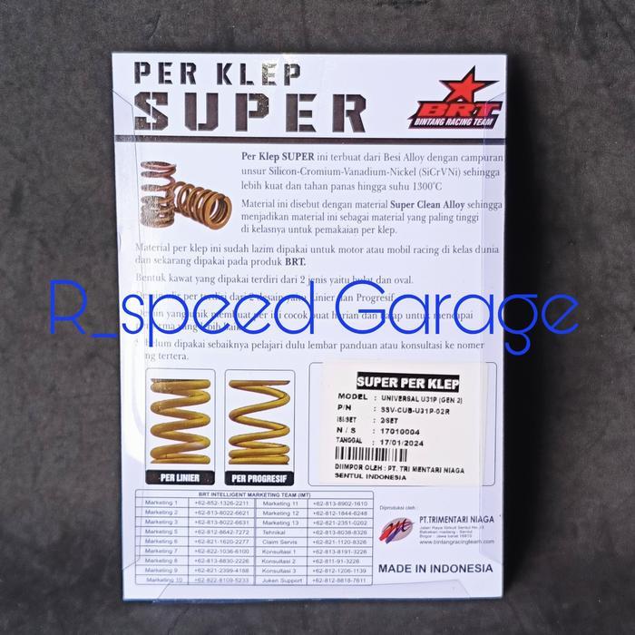 PER KLEP PROGRESIF HEAD BRT CRF TIGER KLX JUPITER Z - PER KLEP BRT