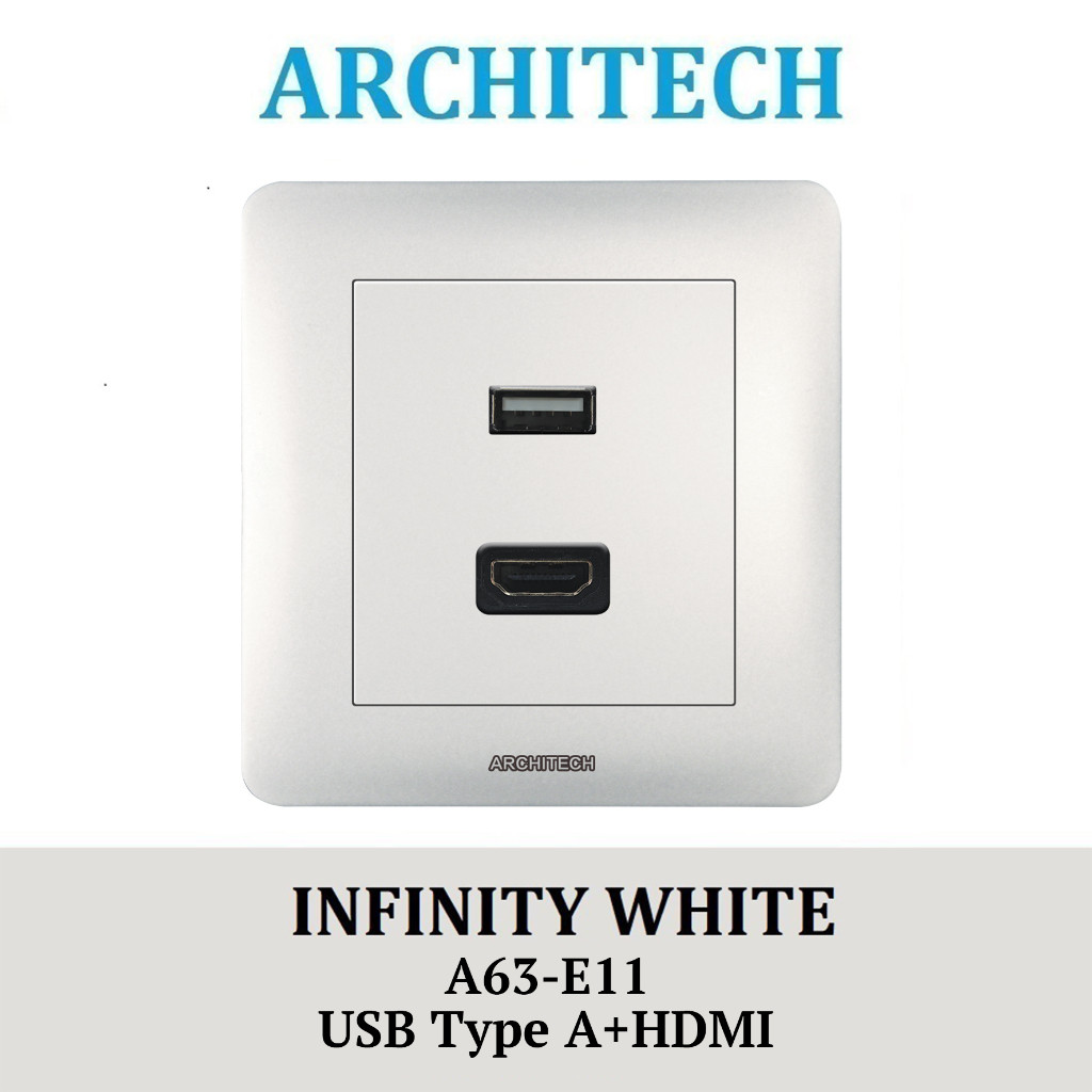 (Arch DIY) ARCHITECH INFINITY WHITE HDMI+USB TYPE A / A63-E11-WH