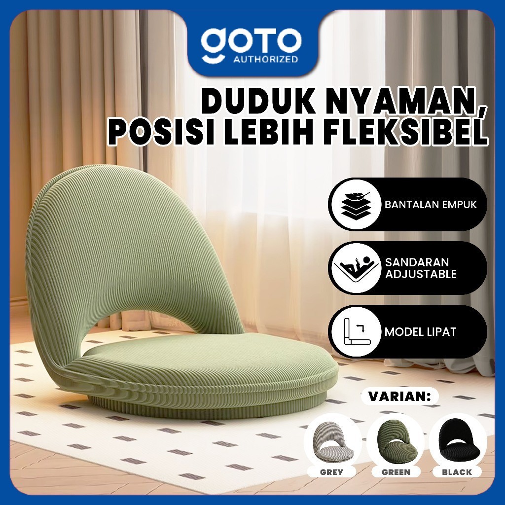 Goto [COD] Nesta Kursi Lipat Santai Depan TV Sandaran Sofa Lesehan Empuk Portable Nyaman