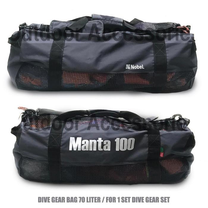 promo Tas Peralatan Diving Selam Besar / Dive Bag 70L / Nobel Manta 100 - Abu-abu terlaris