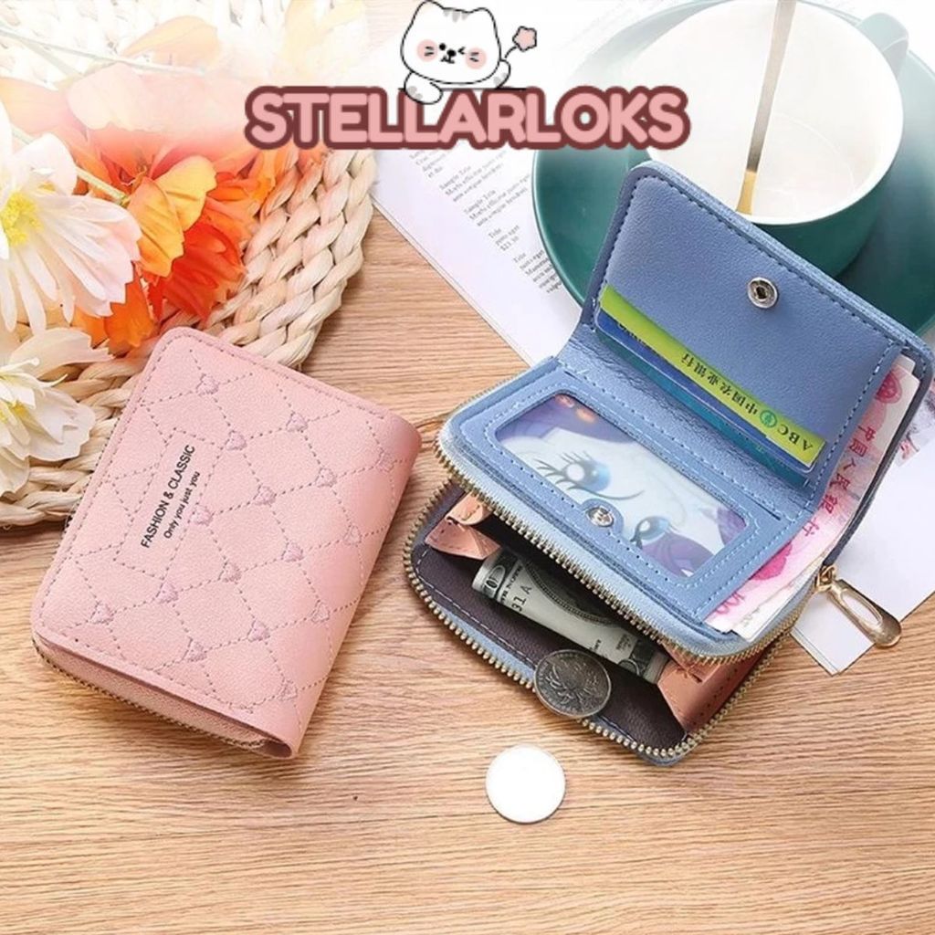 SL Dompet Koin Wanita Resleting 888 Dompet Lipat Koin Tas Dompet Kartu Fashion Wanita Korea Real Pic