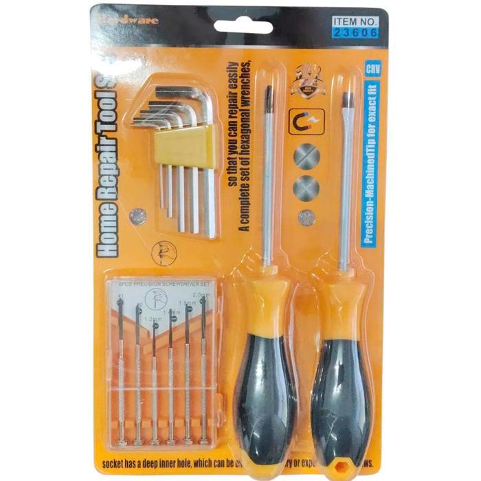 Toolkit Obeng dan Kunci L Set 13PCS Multifungsi Perkakas Reparasi Rumah Bengkel Elektronik Lengkap P