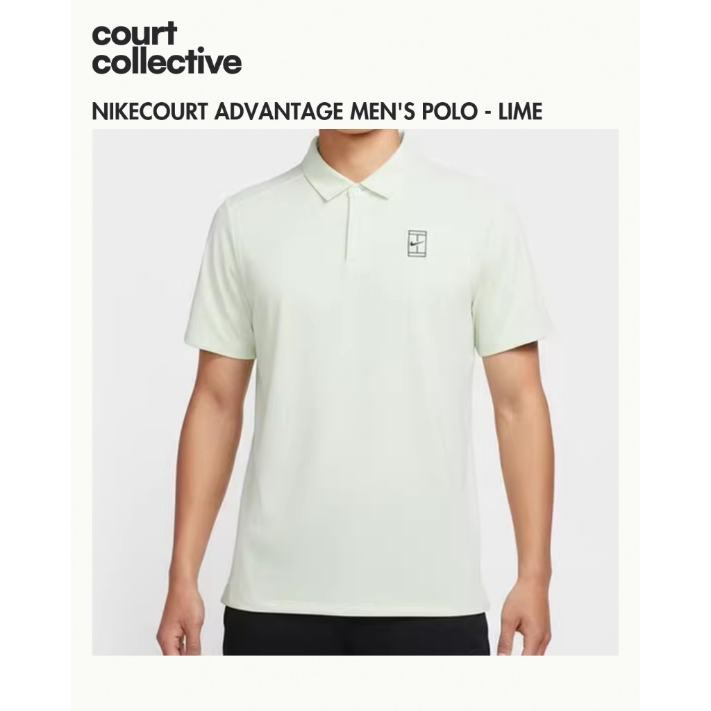 Nike Men Tennis Court Advantage Dri-Fit Polo - Lime | Polo Tenis Nike Dri-Fit Advantage - Lime