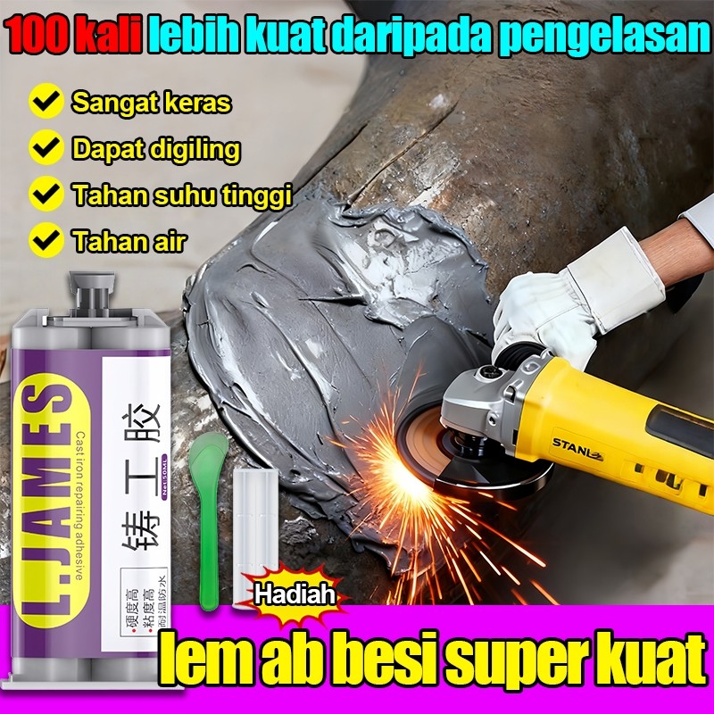 FUJA.ID Lem besi super kuat ab tahan panas lem sealent anti bocor dan rembes knalpot bocor lem epoxy