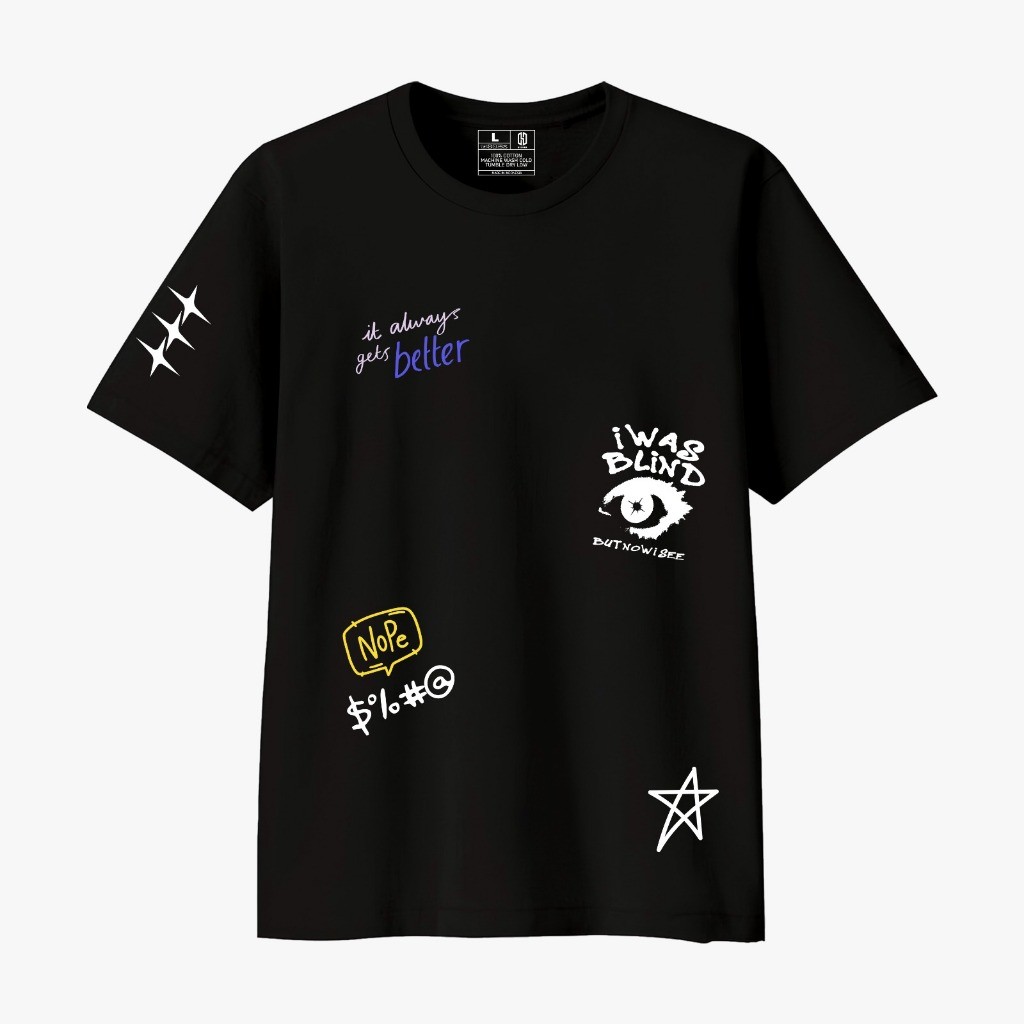 Baju Kaos Distro Pria Original Putih T-Shirt Reguler Pria Street Style Random Cotton Combed 24S