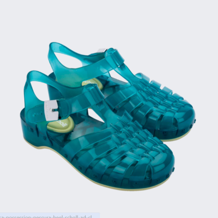 Sepatu Sandal Wanita Melissa Possession Pescura Heel + School Ad Blue