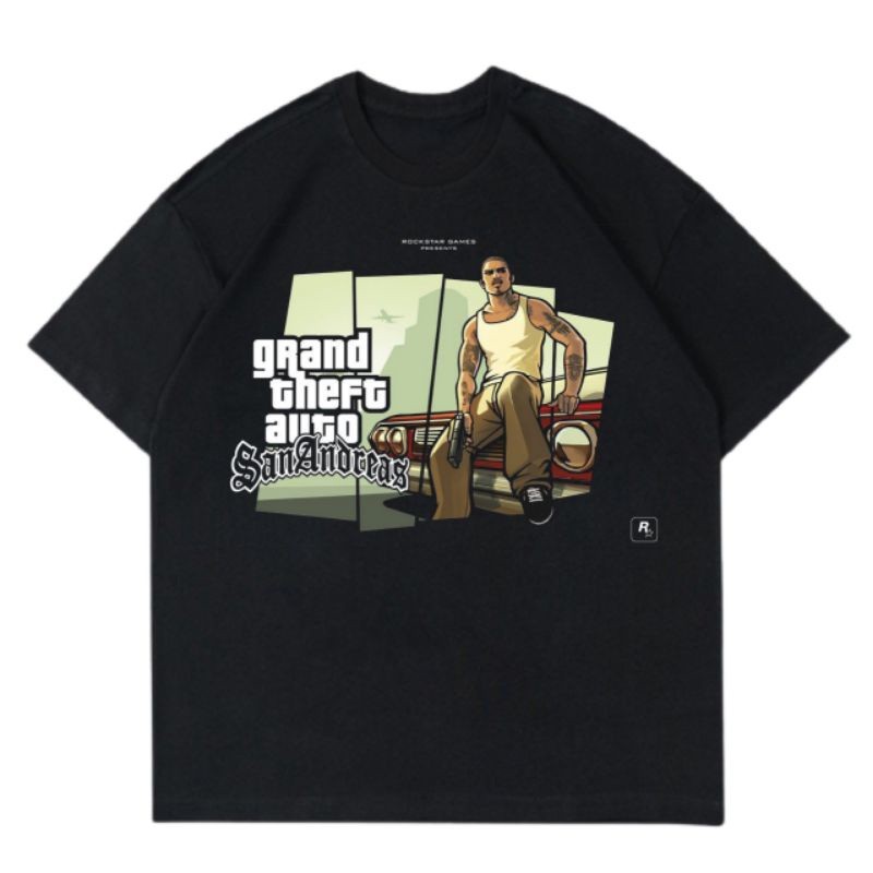 BISA COD - T-SHIRT |  | GTA SAN ANDREAS | GRAND THEFT AUTO | ROCKSTAR GAMES | KAOS BAJU | TSHIRT  | 