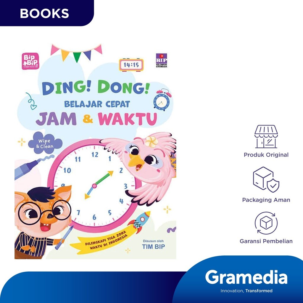 Gramedia Jember - Ding Dong Belajar Cepat Jam dan Waktu (Tim BIP)
