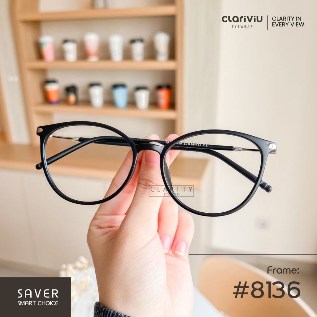 CLARIVIU #8136 Frame Kacamata Wanita Fashion