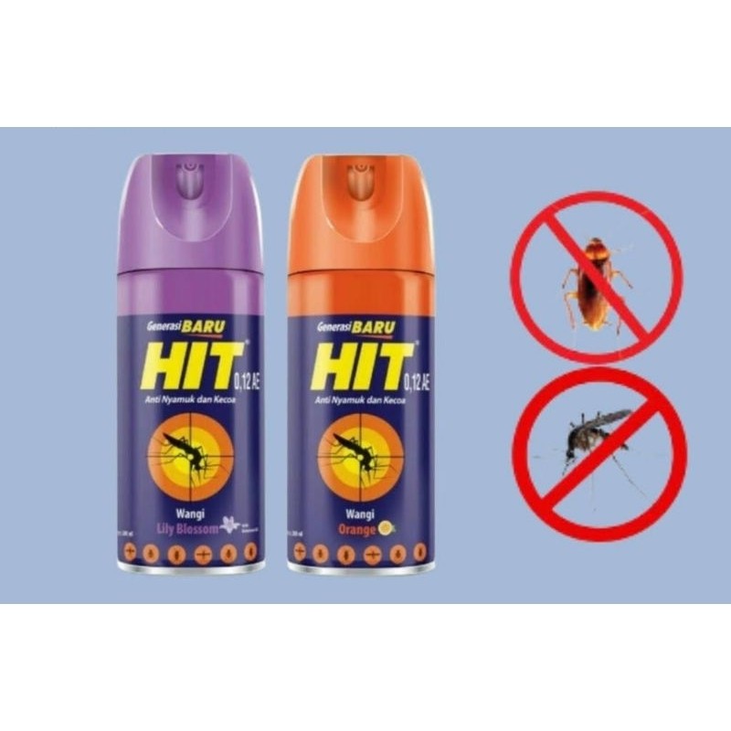 HIT Aerosol 150ml - Obat Nyamuk Semprot Kemasan Botol Kecil - RANDOM