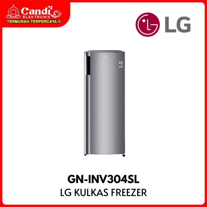 LG Kulkas Freezer 1 Pintu GN-INV304SL Smart Inverter Direct Shelf Cooling - PLATINUM SILVER