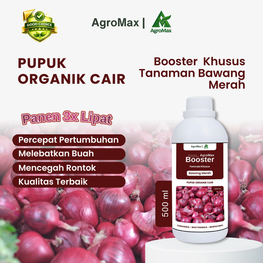 AGROMAX - Pupuk Umbi Bawang Merah 500ml / Pupuk Booster Bawang Merah / Pupuk Bawang Merah Pembesar y