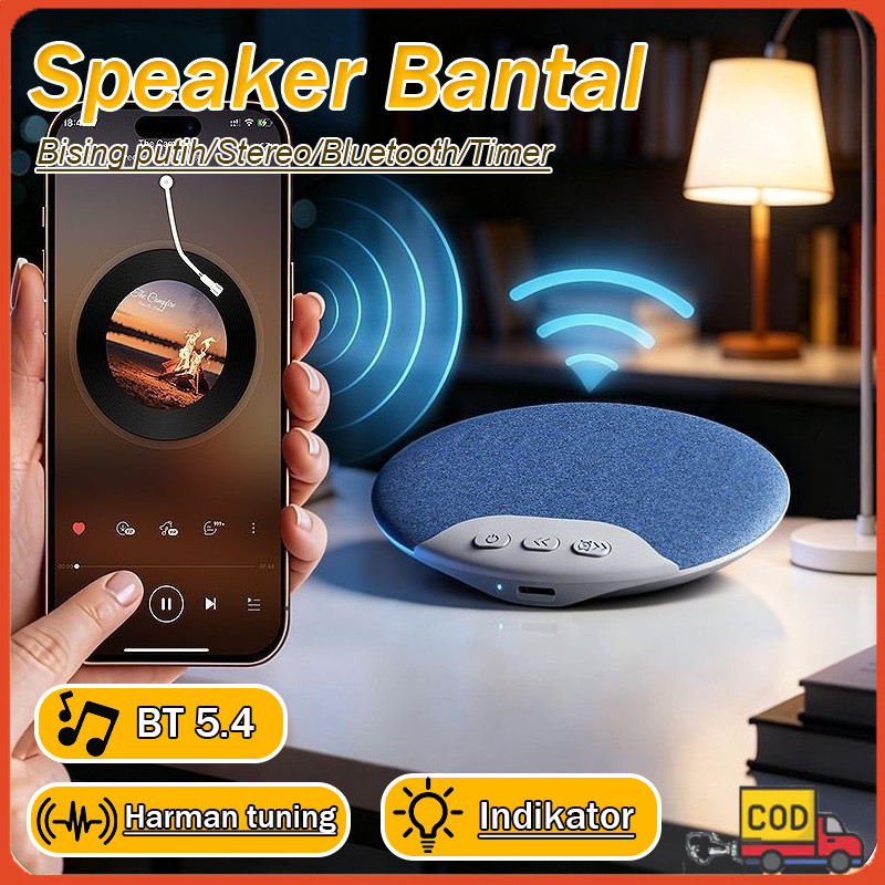 [COD] Mini Sleep Bluetooth Speaker, Ultra-Slim Bluetooh 5.4 MP3 HiFi Stereo Soundbar with White Nois