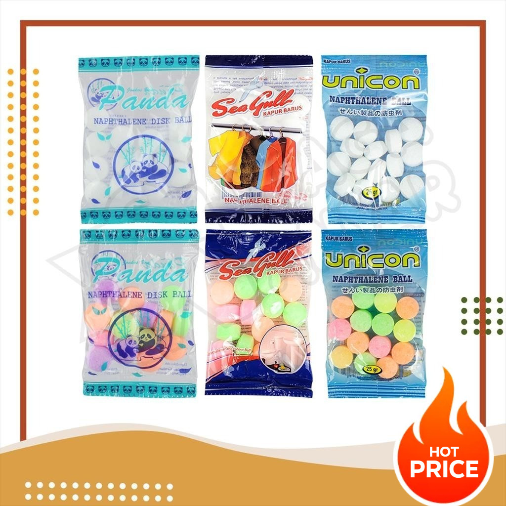 Kamper Kapur Barus  / Kamper bentuk Bola / Kamper anti Serangga / Kamper SEAGULL PANDA BARUS / Kampe