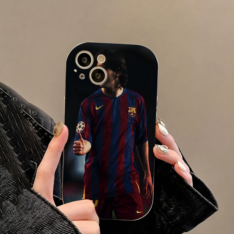 Casing iPhone Redmi Pemain Sepak Bola Lionel Messi Untuk iPhone 16 15 14 13 12 11 Mini Pro E MAX Unt