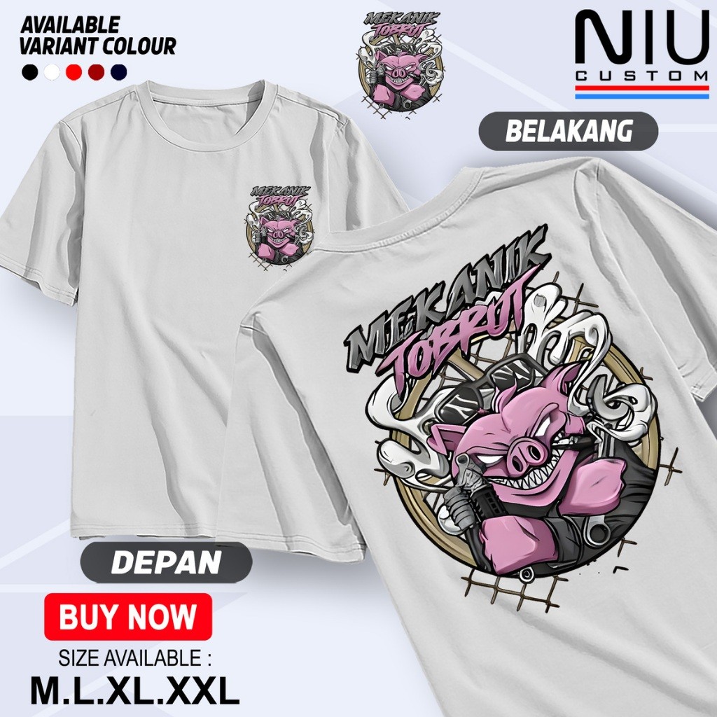 Kaos Baju MeKanik Tobrut Tshirt Distro Keren Murah Atasan Pria Wanita